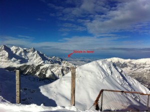 I can see Zurich from the top!